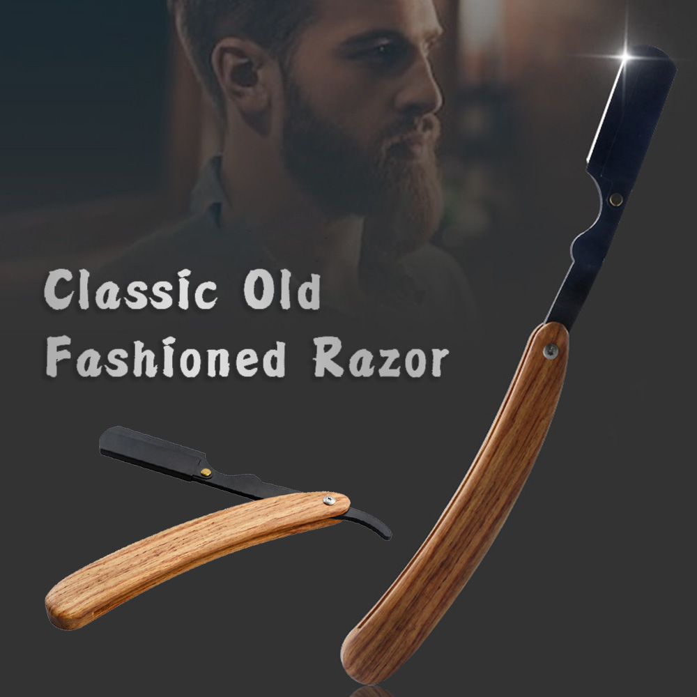 Straight Razor Safety - Beard Shaver Rosewood Fold Stainless Steel