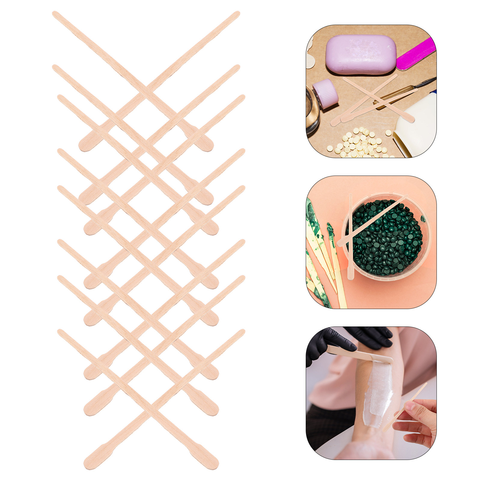 Hair Wax Stick - 1000Pcs Waxing Wooden Sticks Smooth Disposable