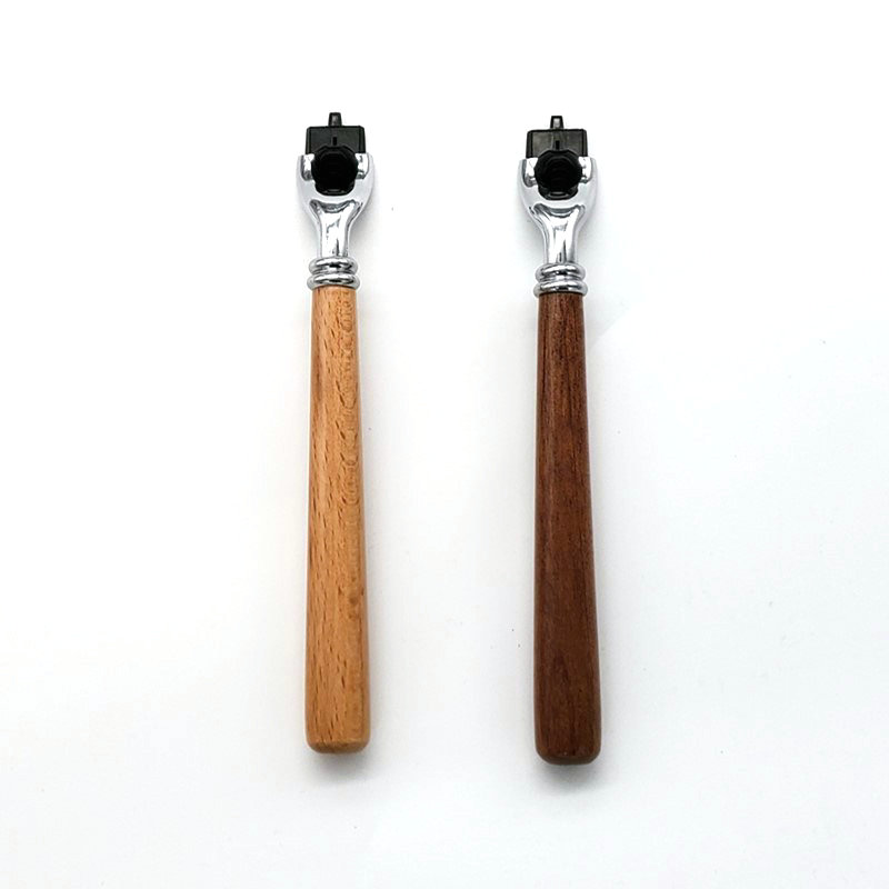 Straight Razor Safety - Men 's Wood long handle Manual