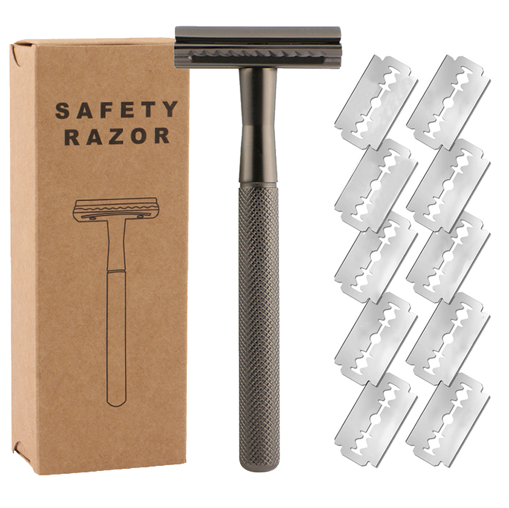 Straight Razor Safety - Safety Razor with Brass Weighted Handle