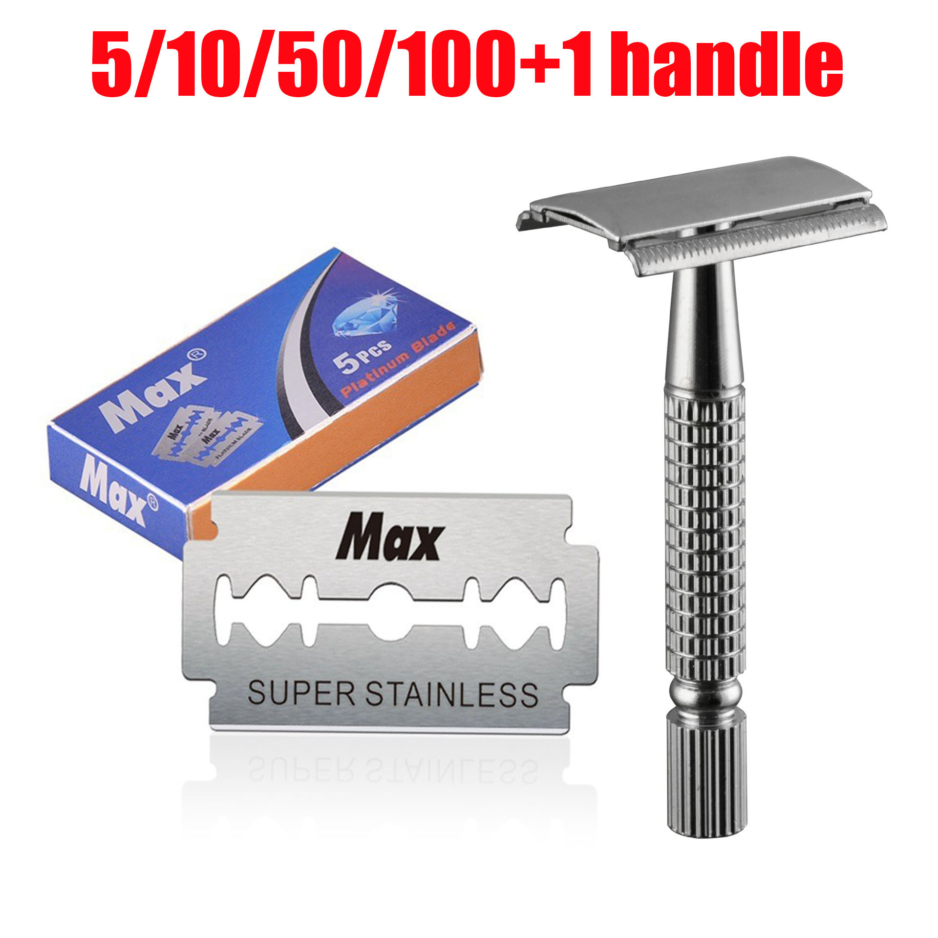1 Pcs Shaving Razor + 5/10/50/ - Straight Razor Safety recension och pris
