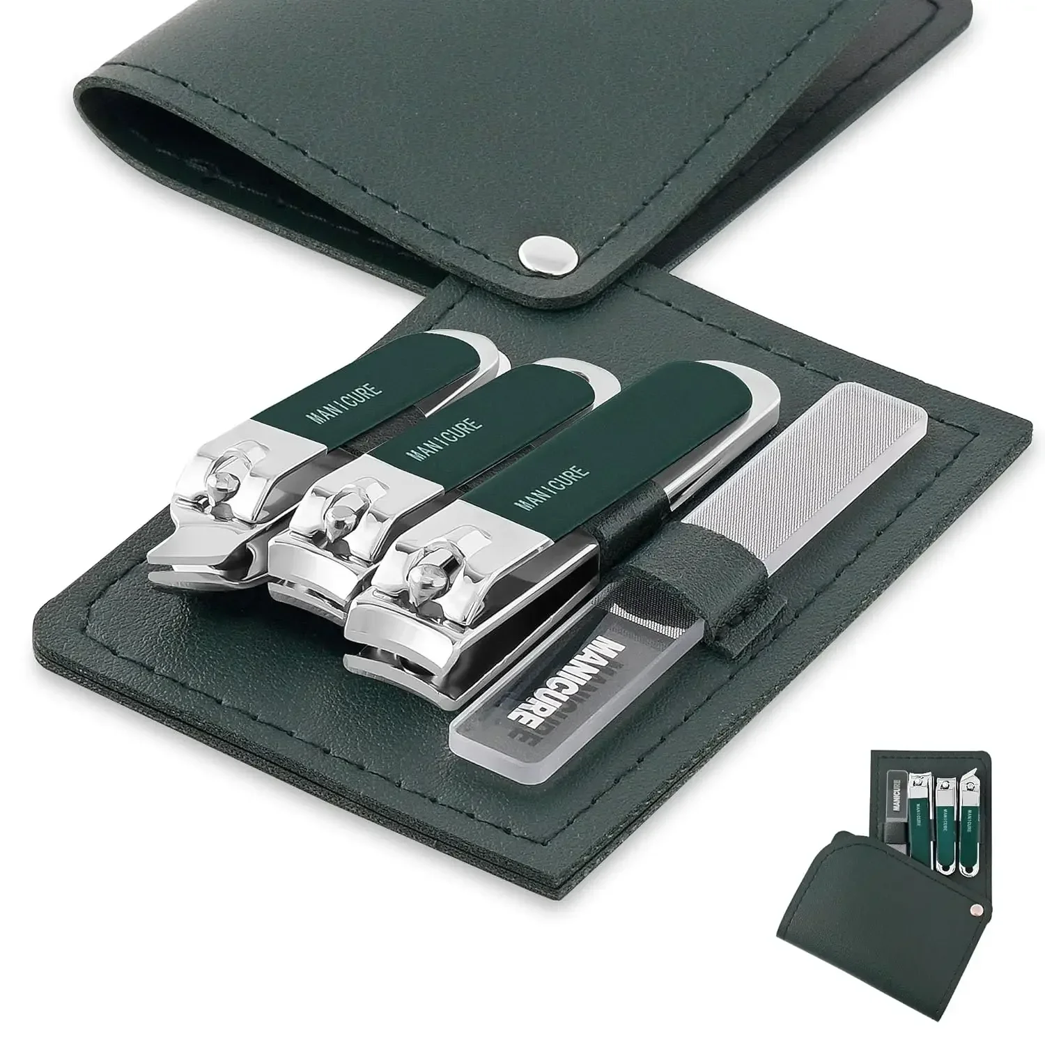 4 Pcs Steel Nail Clipper Manic - Mens Grooming Travel Kit recension och pris