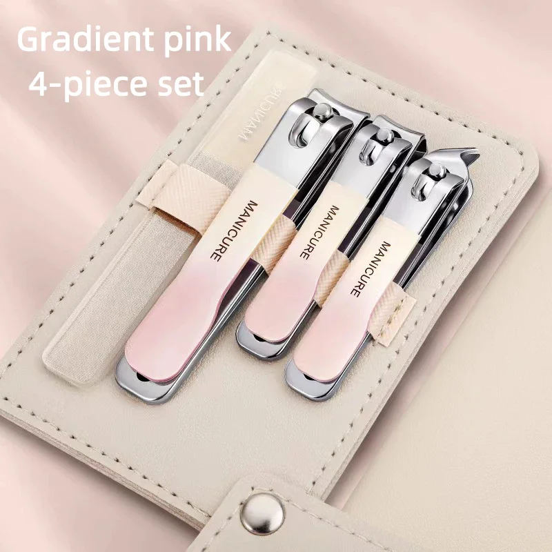 4 Pcs Steel Nail Clipper Manic - Mens Grooming Travel Kit recension och pris