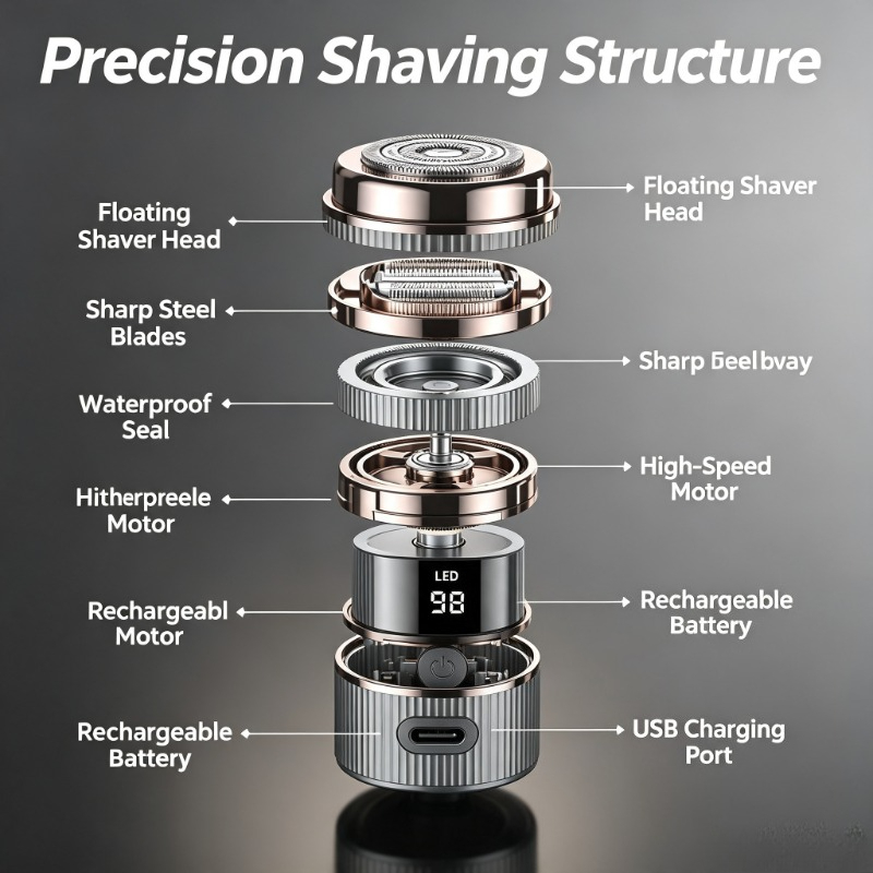 2026 Mini Electric Shaver Port - Mens Grooming Travel Kit recension och pris