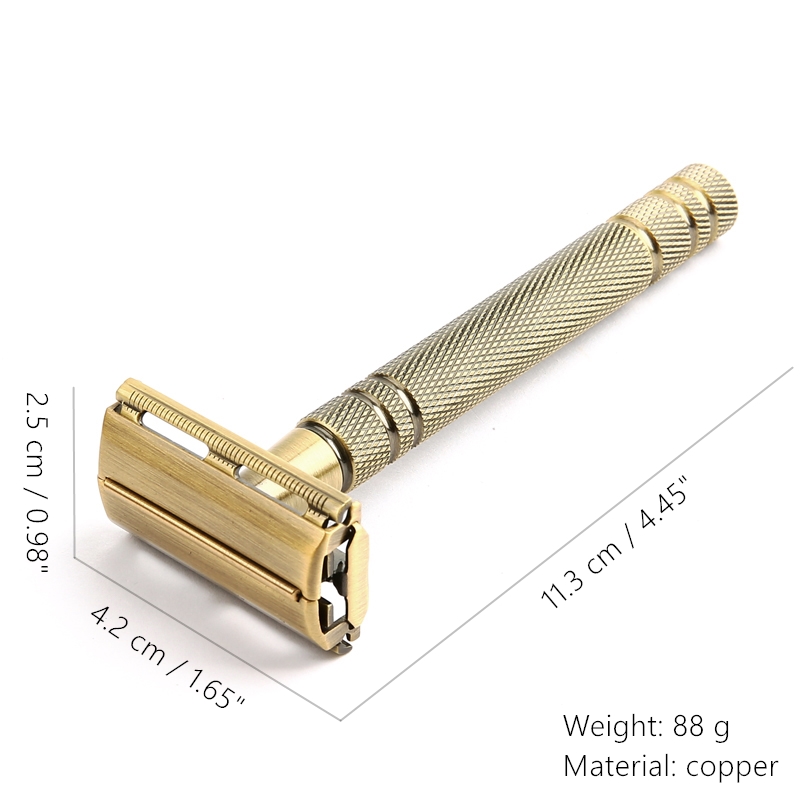 YINTAL Men's Bronze Classic Do - Straight Razor Safety recension och pris