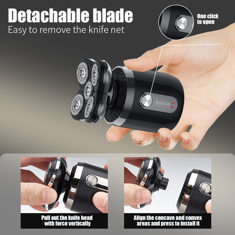 5-in-1 5 Heads Electric Shaver - Men'S Grooming Nose Hair Trimmer recension och pris
