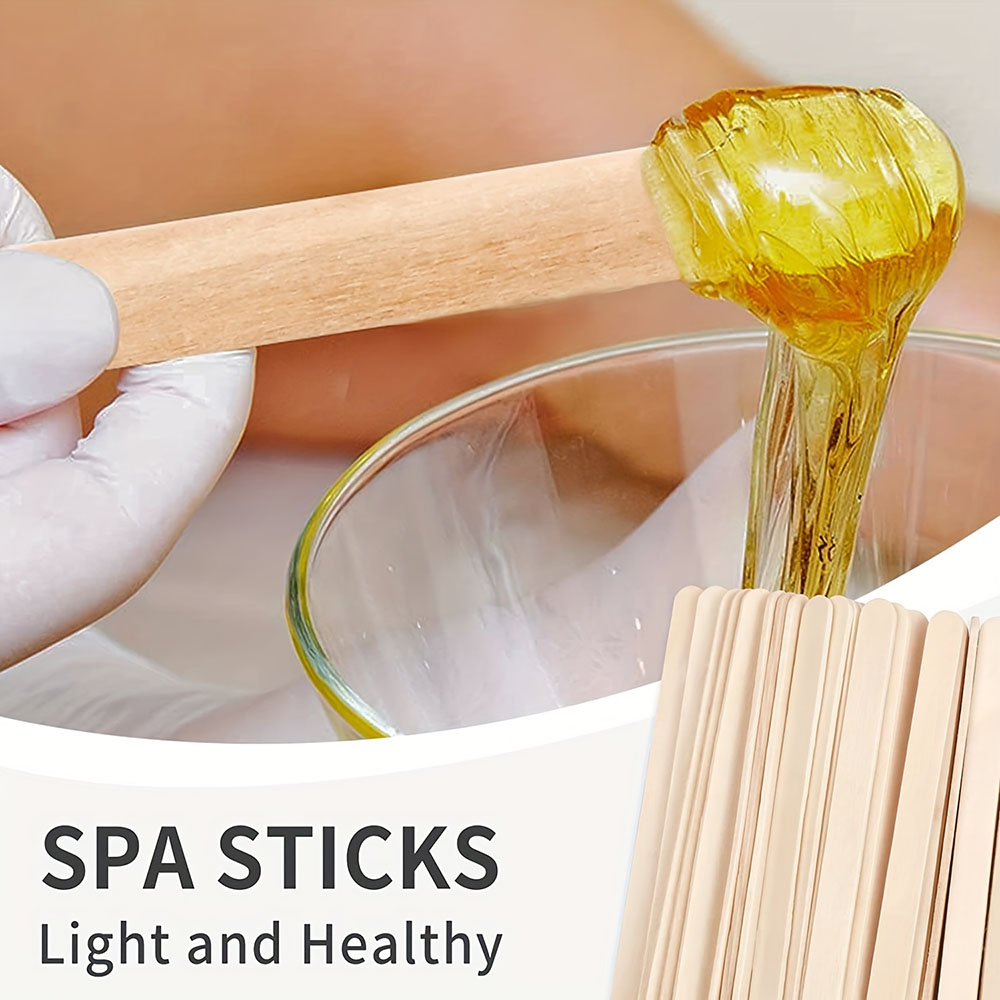 300/500pcs Wooden Wax Sticks M - Hair Wax Stick recension och pris