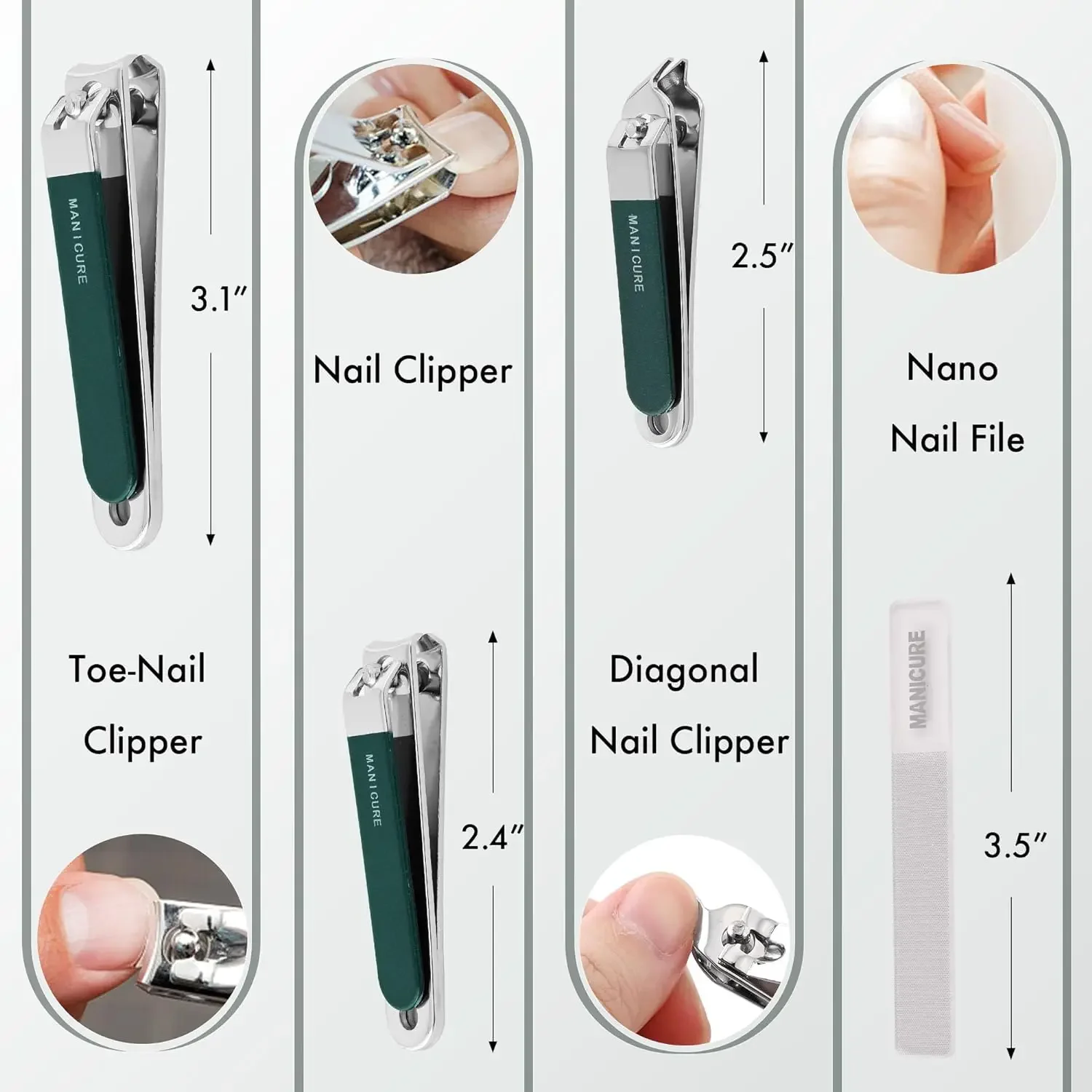 4 Pcs Men/Women Manicure Trave - Mens Grooming Travel Kit recension och pris