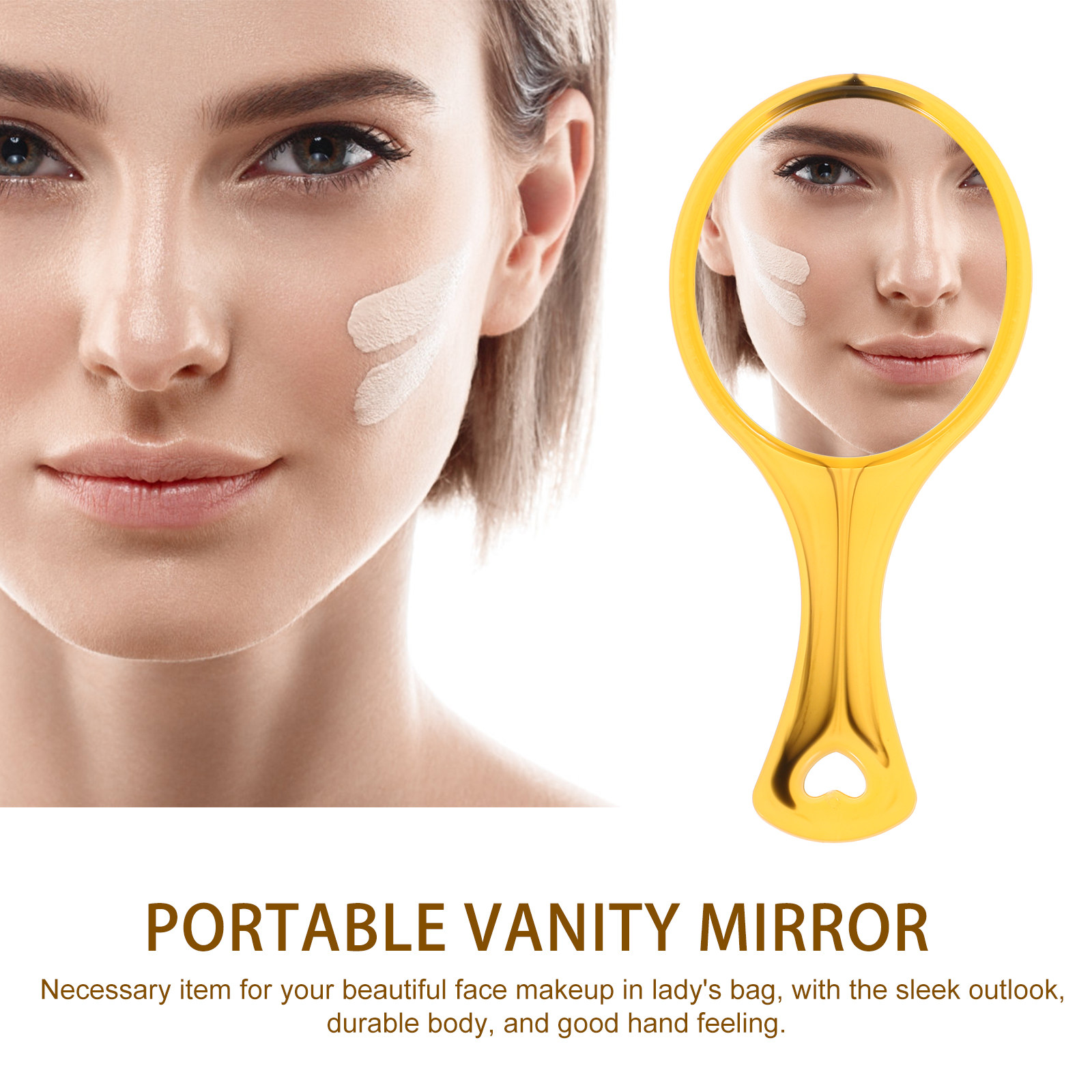 2Pcs Cute Handheld Mirror Comb - Men'S Grooming Mirror recension och pris