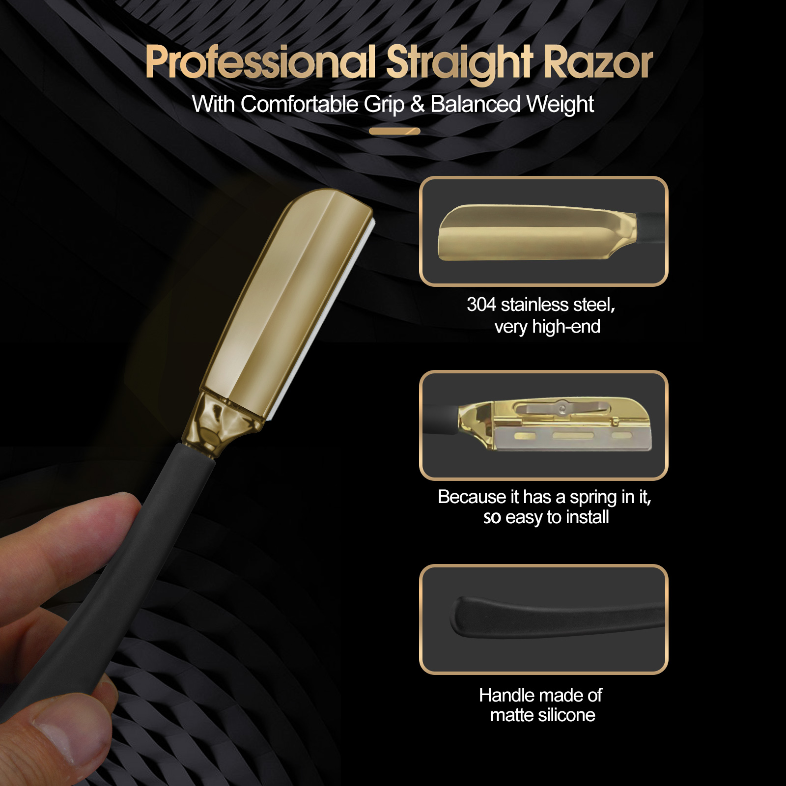 1Pc Pro Baber Beard Straight E - Straight Razor Safety recension och pris