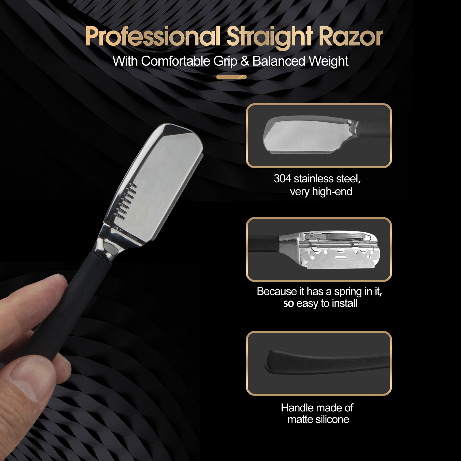 1Pc Pro Baber Beard Straight E - Straight Razor Safety recension och pris