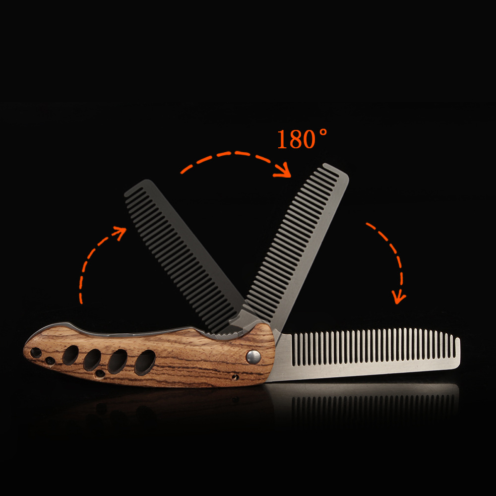 Solid Wood & Metal Folding Bea - Mens Grooming Travel Kit recension och pris