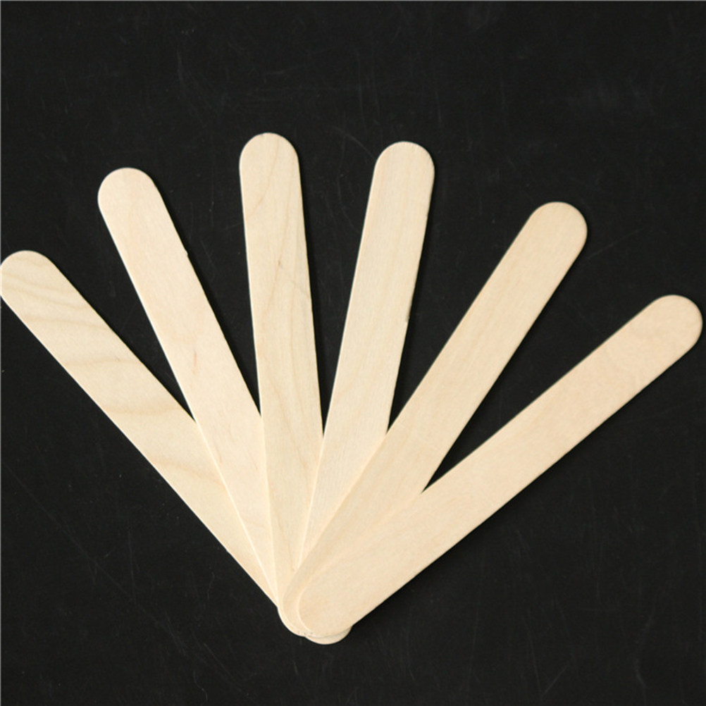 100Pcs Wooden Tongue Depressor - Hair Wax Stick recension och pris