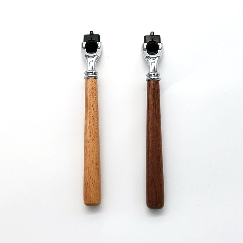 Men 's Wood long handle  Manua - Straight Razor Safety recension och pris