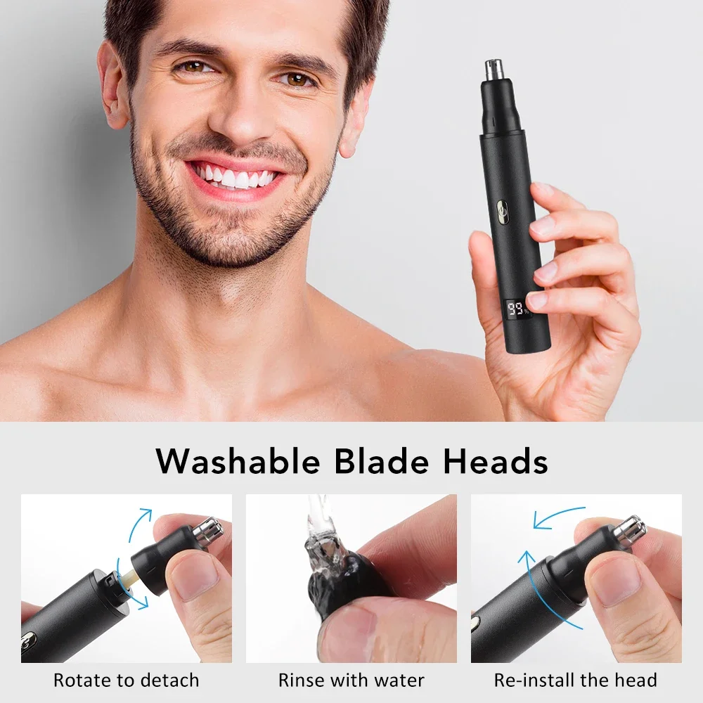 Nose Hair Trimmer for Men 3 in - Mens Grooming Travel Kit recension och pris