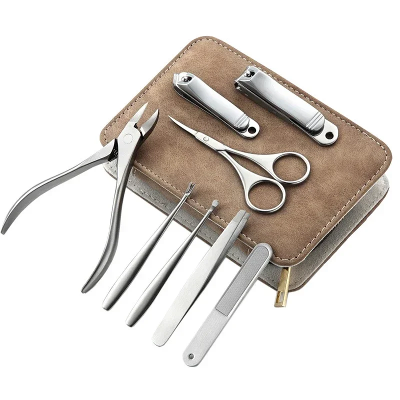 8/12pcs Professional Manicure  - Mens Grooming Travel Kit recension och pris