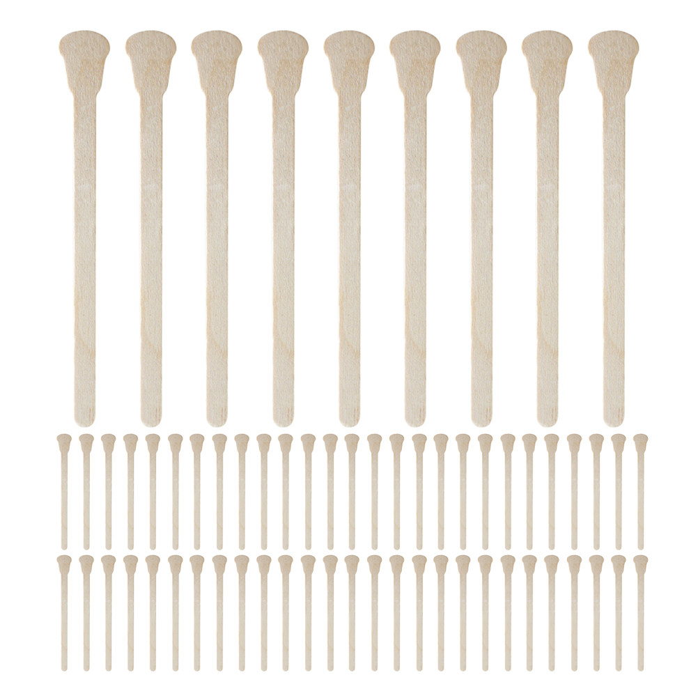 100Pcs Sturdy Wooden Wax Stick - Hair Wax Stick recension och pris
